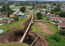 tubulação se rompe